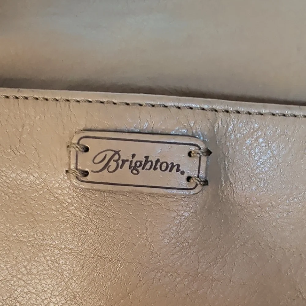 Brighton Tan Shoulder Bag with Black Floral Design - Picture 11 of 14